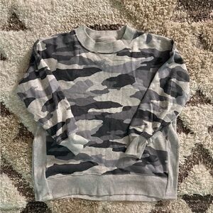 Aerie oversized grey camouflage sweatshirt